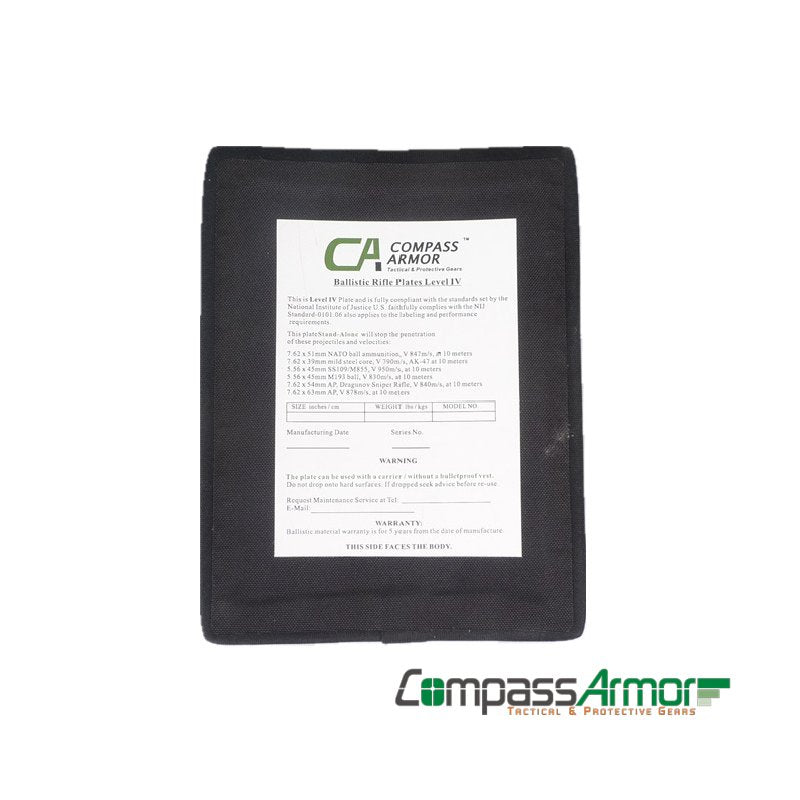 6"X8" Compass Hard Armor Side Plate T68-402 NIJ level IV